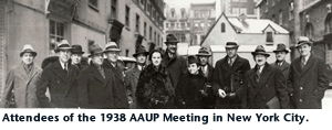 Photo of Attendees at the 1938 AAUP meeting.