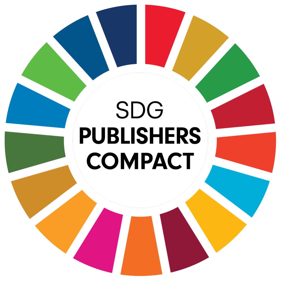 Color wheel around text reading "SDG Publishers Compact"