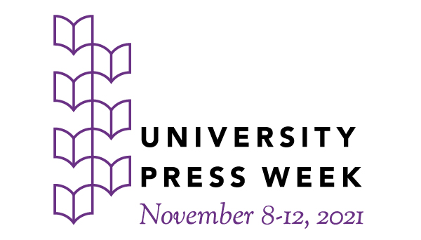 purple and black logo of University Press Week 2021