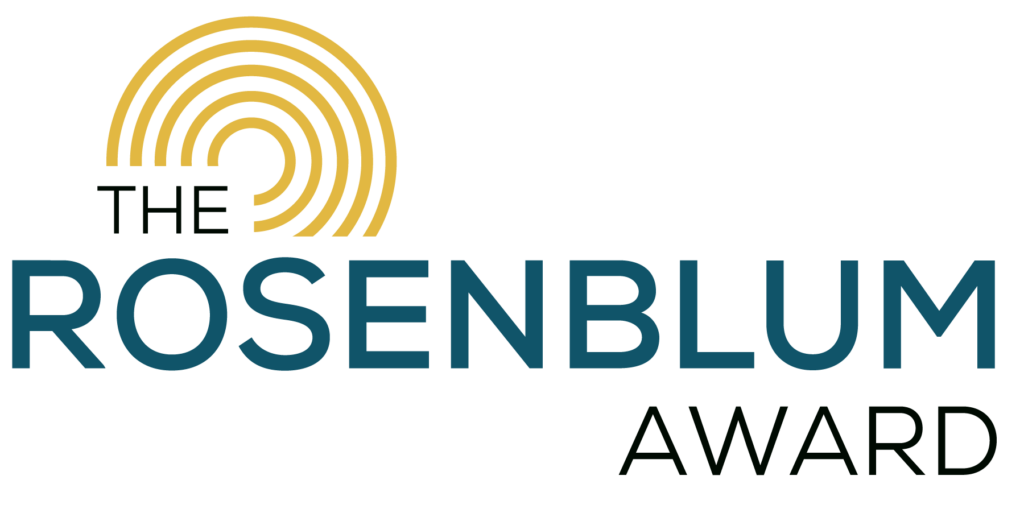 The Rosenblum Award logo, with 5 concentric circles around the "The," signifying the 5 sponsoring organizations